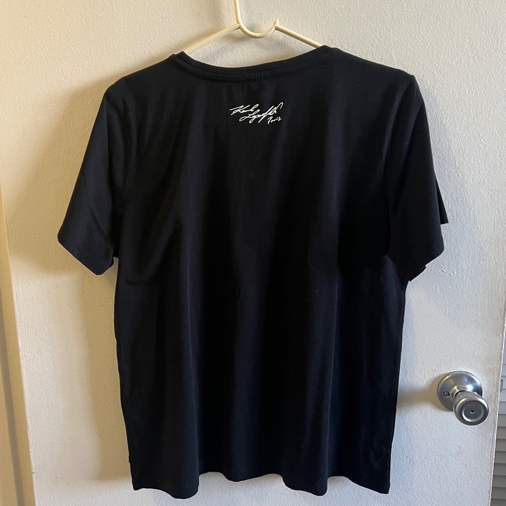 NWT Karl Lagerfeld Womens Short Sleeve Soft Paris Logo T-shirt - Picture 8 of 12